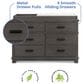 Delta Children Asher 6-Drawer Dresser with Changing Top in Rustic Grey, , large