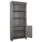 Riva Ridge Caraway Door Bookcase in Aged Slate, , large