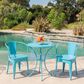 Hearth and Haven Colmar 3-Piece Outdoor Bistro Set in Blue, , large