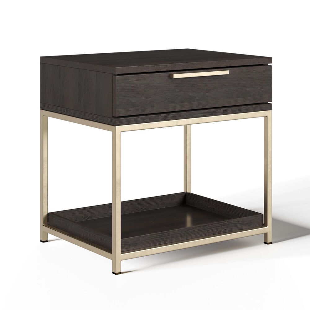 37B Artezia Rebel Nightstand in Brushed Gold and Charcoal Grey, , large