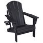 Hearth and Haven 3-Piece Outdoor Folding Adirondack Chair Set with Side Table in Black, , large