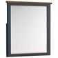 Ashley Landocken Dresser Mirror in Dark Slate Blue and Light Brown, , large