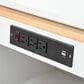 HOMLUX 56" Kitchen Island with Extended Table in White, , large