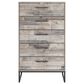 Ashley Neilsville 5-Drawer Chest in Whitewash and Dark Brown, , large