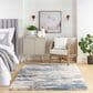 Nourison Dreamy Shag 4" x 6" Light Blue and Grey Area Rug, , large