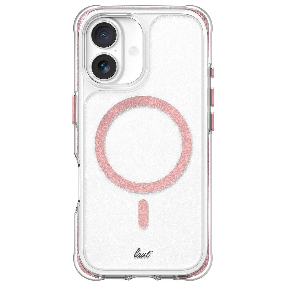 LAUT Aero Sparkle Case with MagSafe for iPhone 17 in Crystal Pink, , large