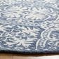Safavieh Micro-Loop MLP606M 5" Round Blue and Ivory Area Rug, , large