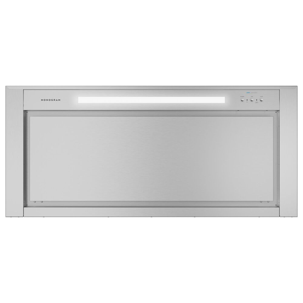Monogram 48&quot; Wall-Mounted Pyramid Chimney Vent Hood with Air Quality Sensors in Stainless Steel, , large