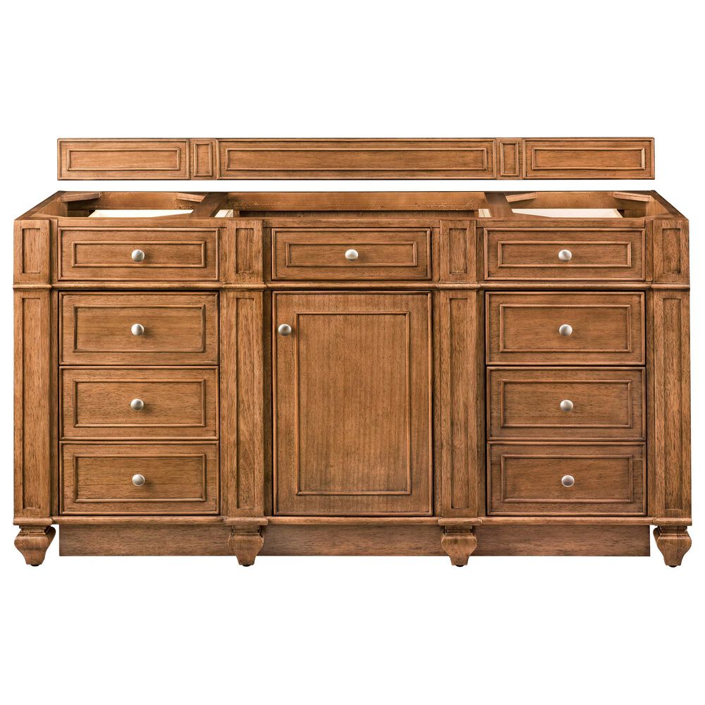 James Martin Bristol 60" Single Bathroom Vanity Cabinet in Saddle Brown, , large