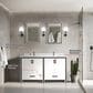 Lexora Home Ziva 60" Double Bathroom Vanity in White with 2 cm White Quartz Top and Rectangular Sinks, , large
