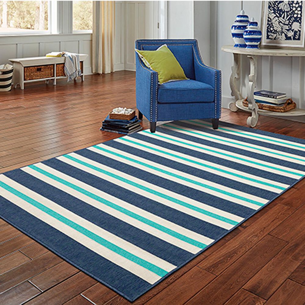 Oriental Weavers Meridian 5&#39;3&quot; x 7&#39;6&quot; Blue Area Rug, , large
