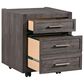 Belle Furnishings Modern Edge Castered File Cabinet in Caffe, , large