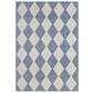 Nourison Positano Geometric Navy Blue 4" x 6" Indoor/Outdoor Area Rug, , large