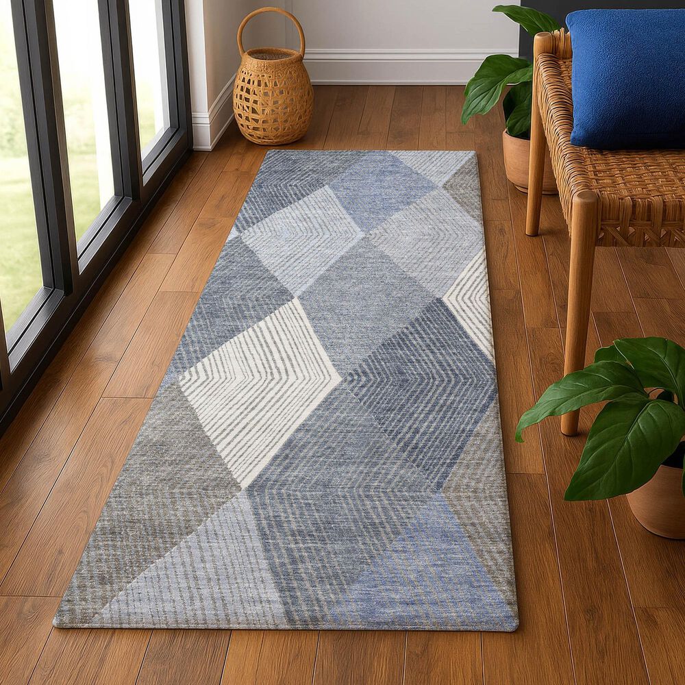 Dalyn Rug Company The Reserve TR11 Denim 2&#39;3&quot; x 7&#39;6&quot; Indoor/Outdoor Runner, , large