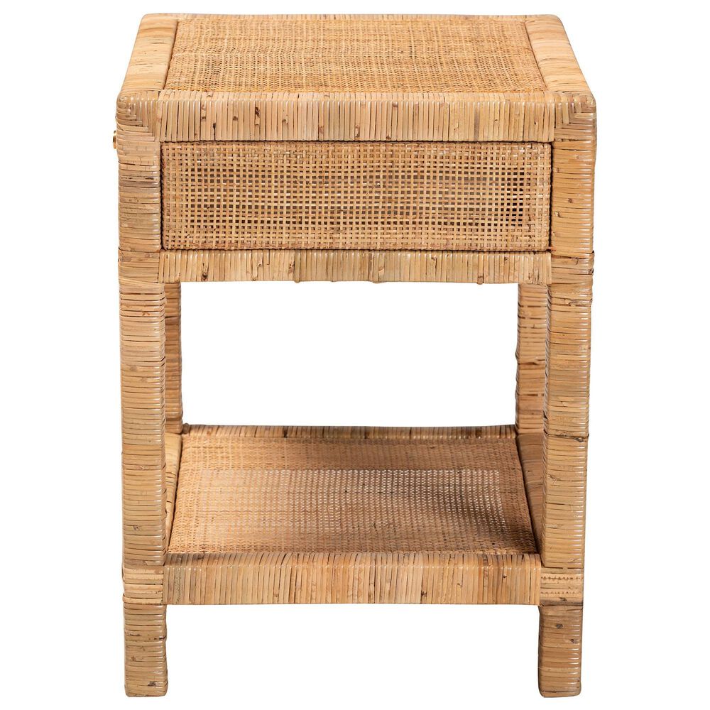 Baxton Studio Adelia 1-Drawer Nightstand in Natural Brown, , large