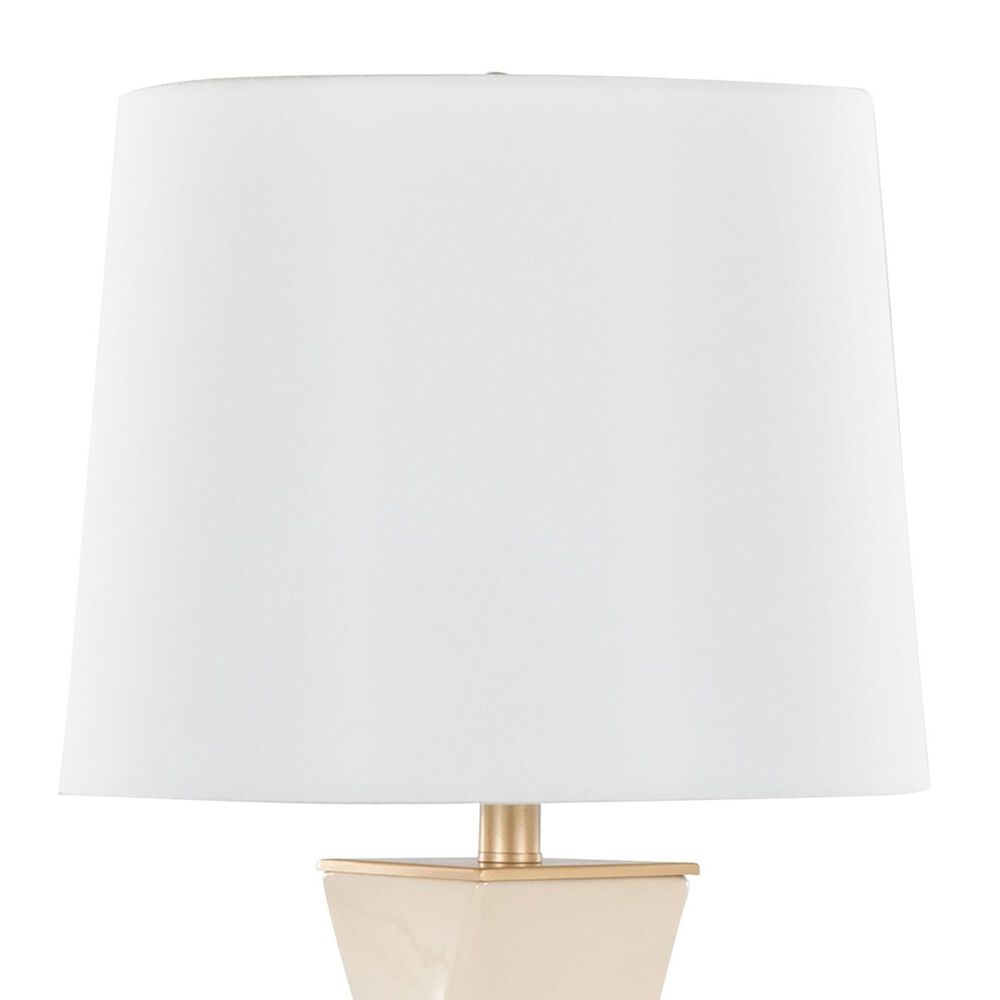 Grandview Gallery Curvo Square Table Lamp in Cream and Gold, , large