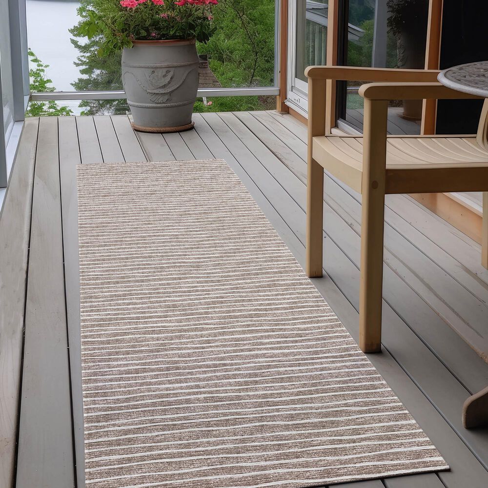 Dalyn Rug Company Laidley 2&#39;3&quot; x 10&#39; Taupe Indoor/Outdoor Runner, , large