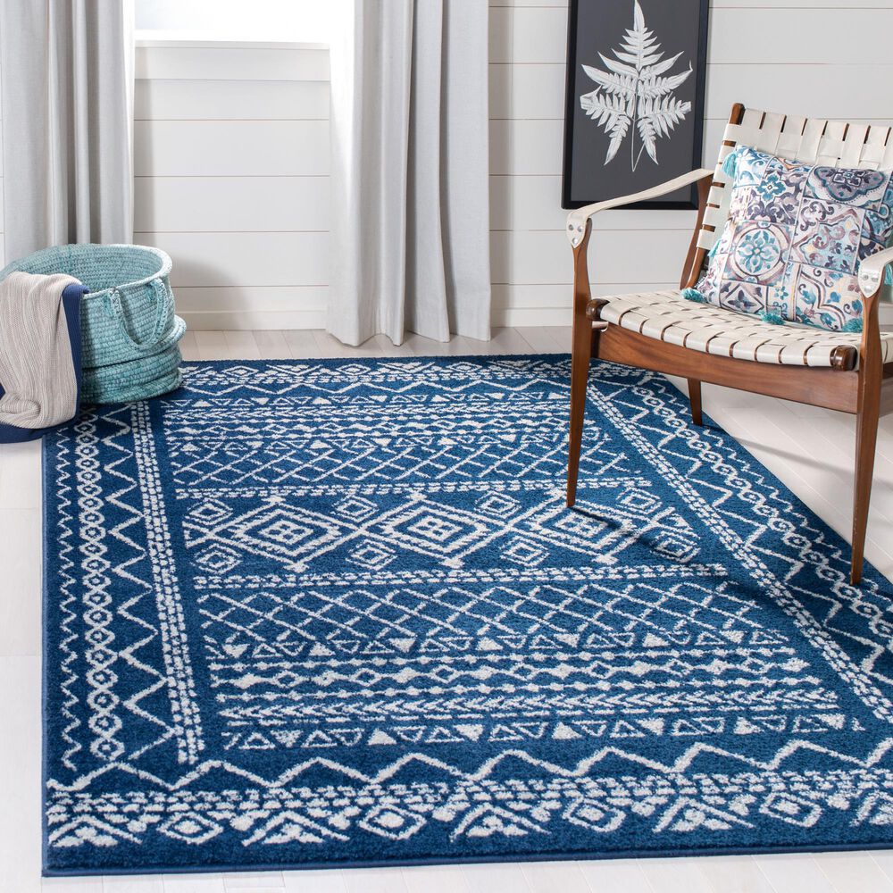 Safavieh Tulum Traditional  4&#39; x 6&#39; Navy  Area Rug, , large
