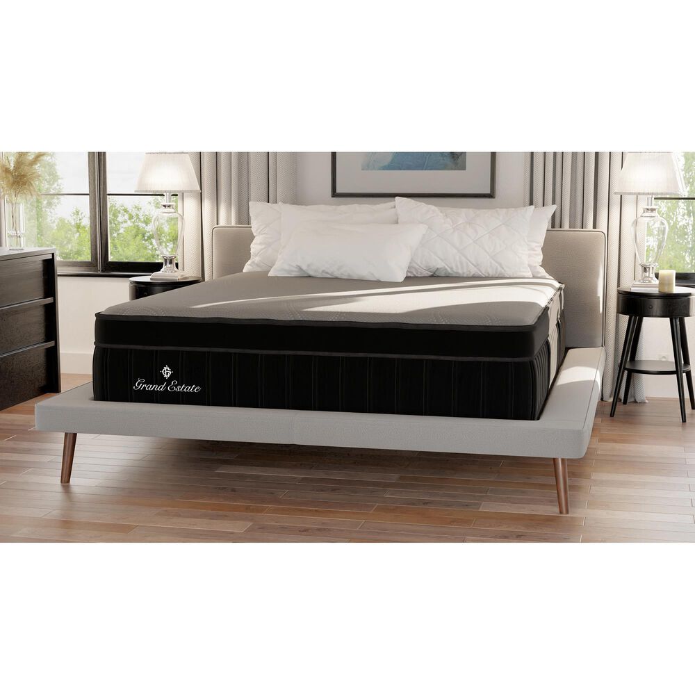 Grand Estate 700 Euro Top Hybrid Medium Queen Mattress with Low Profile Box Spring, , large