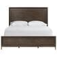 Furniture Worldwide Montclair 4-Piece Queen Panel Bedroom Set in Embossed Cocoa and Smoked Gold, , large