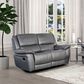 Furniture of America Glarus Manual Reclining Loveseat in Dark Gray, , large