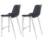 Zuo Modern Magnus Counter Stool in Black and Silver (Set of 2), , large