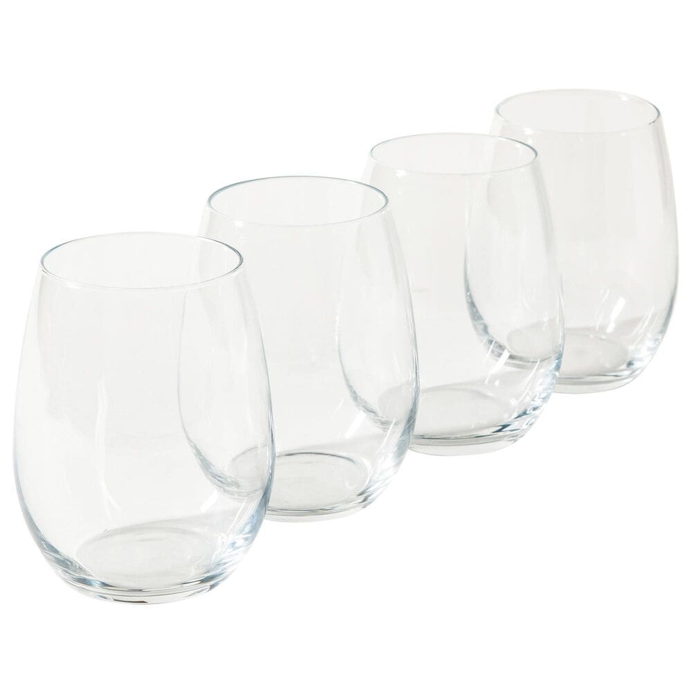 Gibson Home Barrow 4-Piece 19 Oz Stemless Wine Glass Set in Clear, , large