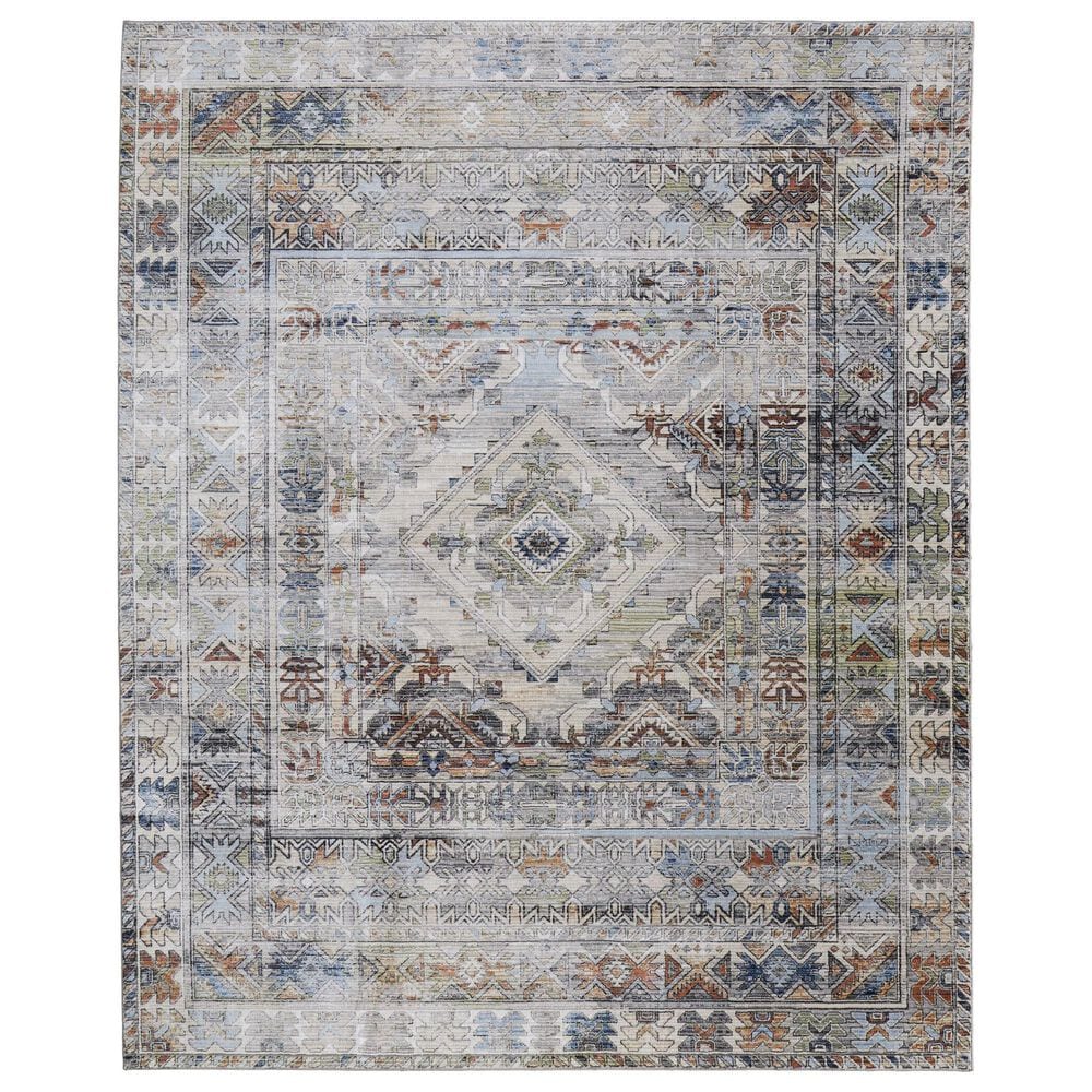 Feizy Melrose 5" x 7"6" Ivory and Multicolor Area Rug, , large