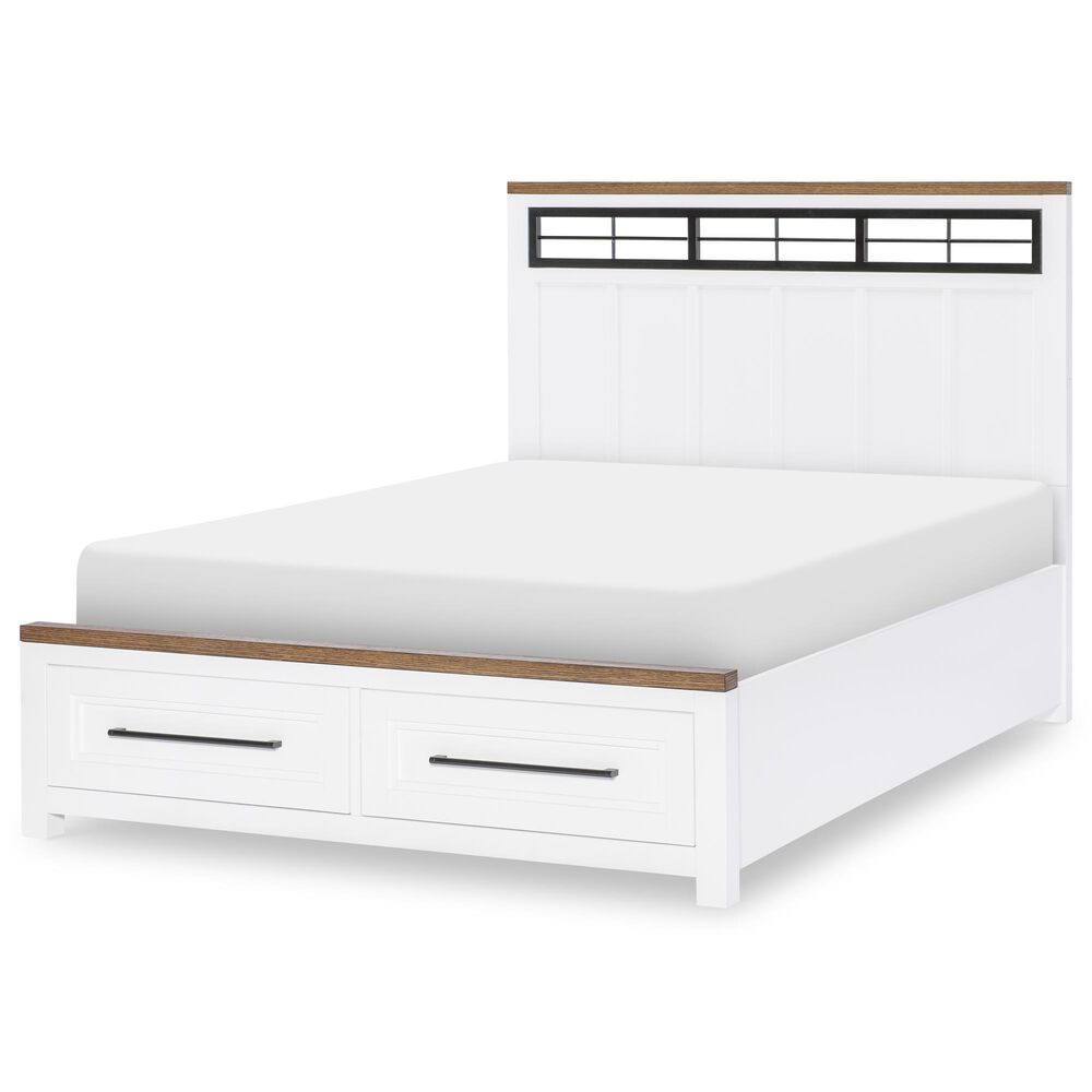 Legacy Classic Dutton 5-Piece Full Storage Bedroom Set in Natural White, Toasted Coconut and Aged Black, , large