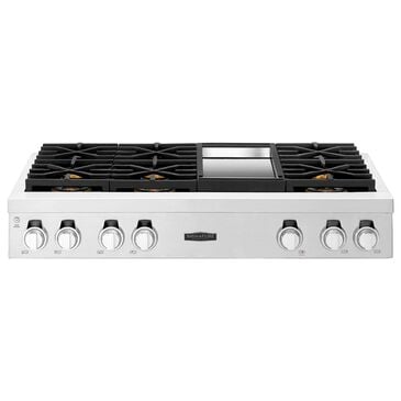 Signature Kitchen Suite 48" Gas Pro Rangetop with 6 Burners and Griddle in Stainless Steel, , large