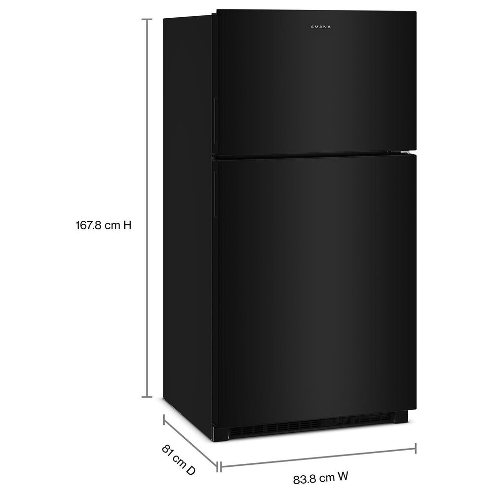 Amana 21 Cu. Ft. Top Freezer Refrigerator with Dual Crisper Drawers in Black, , large