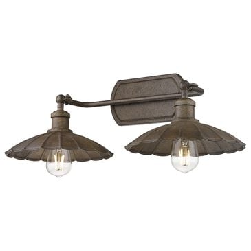 Golden Lighting Clemence 2-Light Bath Vanity in Dark Rust, , large