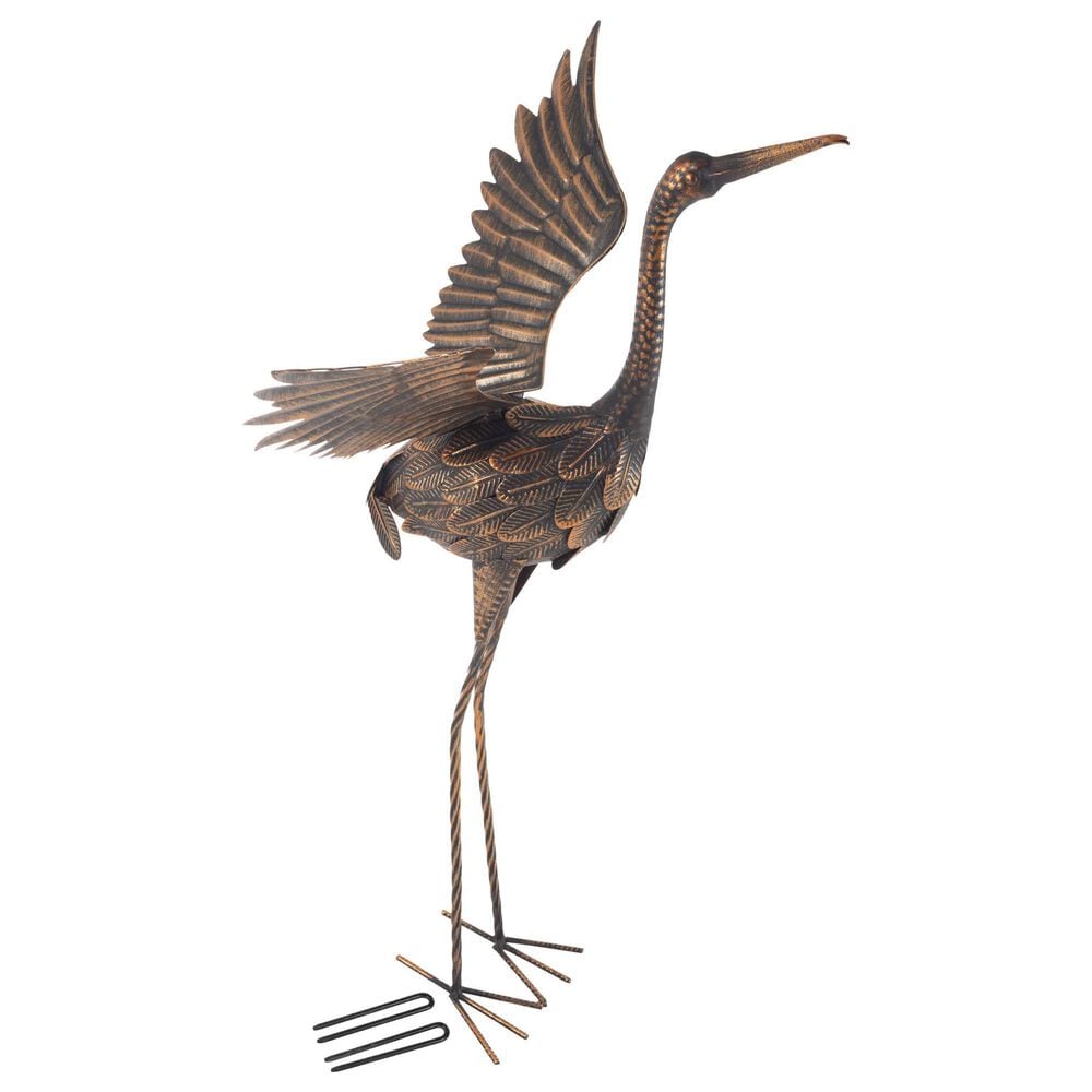 Timberlake Flying Crane Garden Statue in Gold, , large