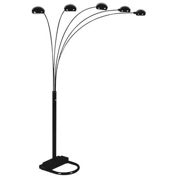 Crown Mark Peacock Floor Lamp in Black, , large