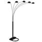 Crown Mark Peacock Floor Lamp in Black, , large