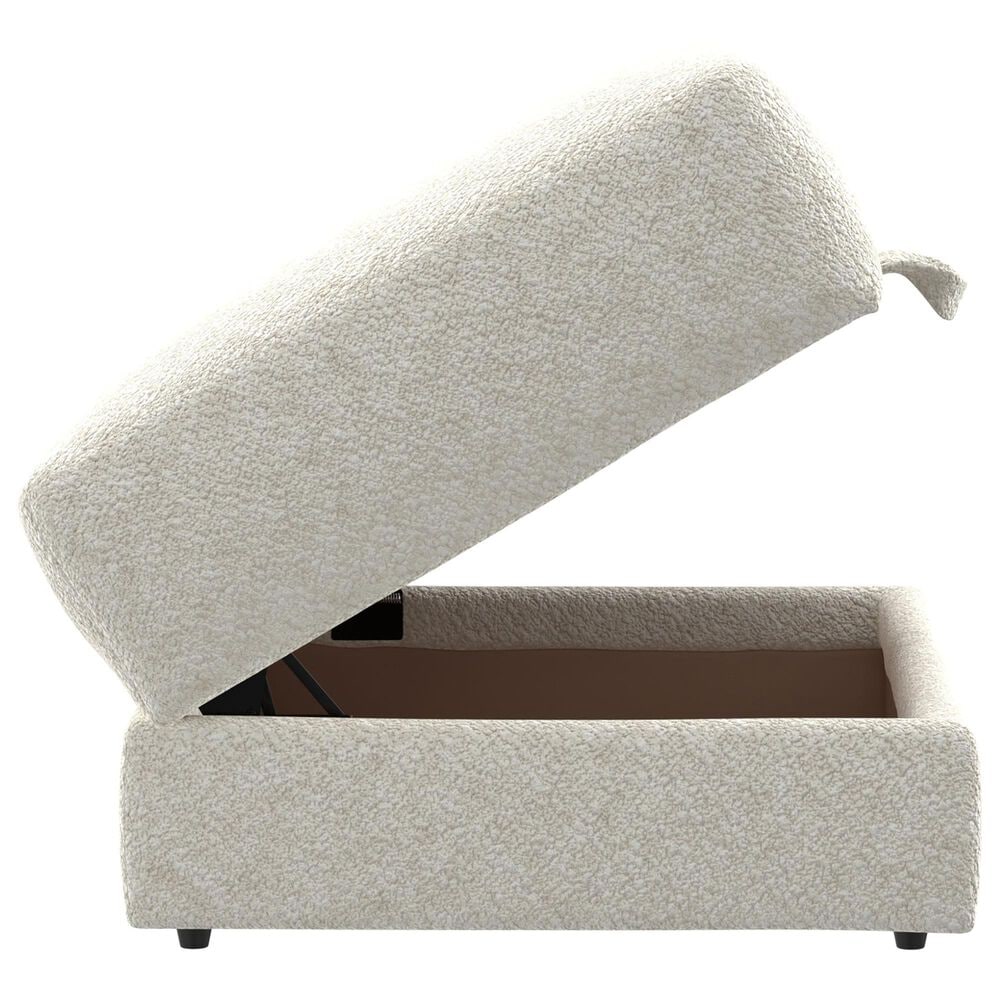Hartsfield Jazzy Storage Ottoman in Bone, , large