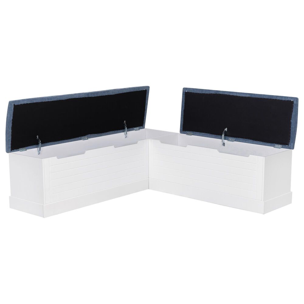 Linon Home Decor Nova Corner Nook in White, , large