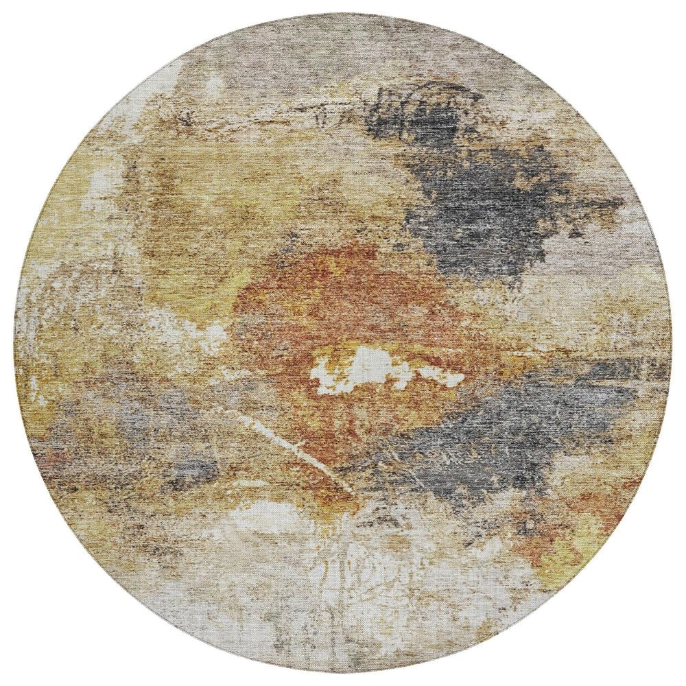 Dalyn Rug Company Nouveau NV7 8" Round Taupe Indoor/Outdoor Area Rug, , large