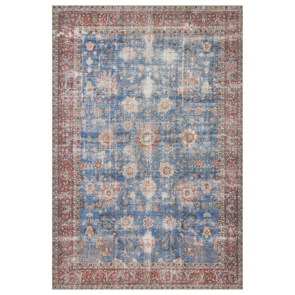 Loloi Loren LQ-01 8"4" x 11"6" Blue and Brick Area Rug, , large
