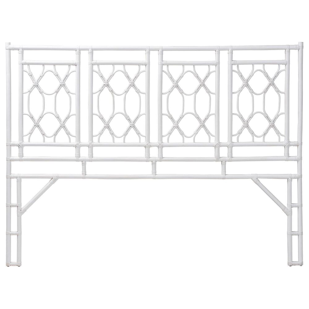 Baxton Studio Sampson King Standalone Headboard in White, , large