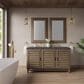 James Martin Vanities Portland 60" Double Bathroom Vanity in Whitewashed Walnut with 3 cm Parisien Bleu Quartz Top and Rectangular Sinks, , large