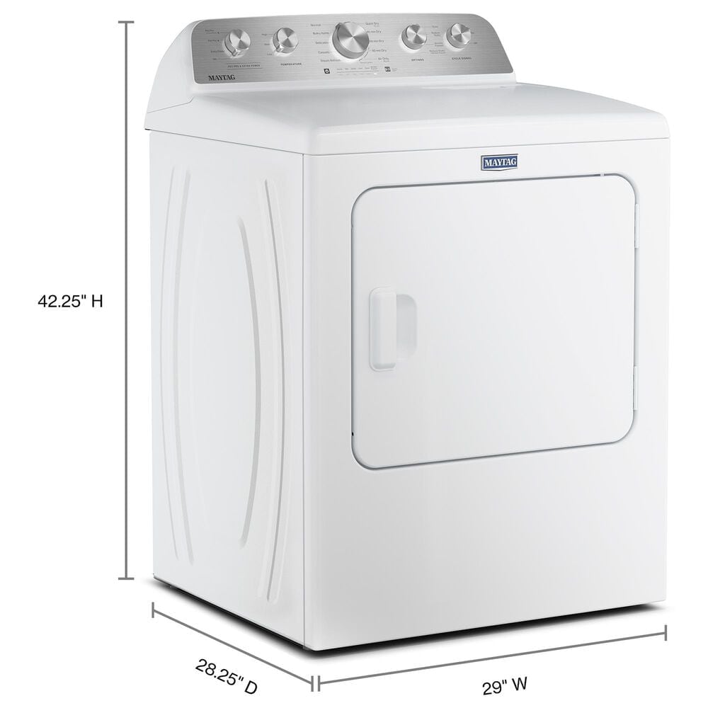 Maytag 7 Cu. Ft. Front Load Electric Dryer with Pet Pro Option in White, , large