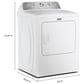 Maytag 7 Cu. Ft. Front Load Electric Dryer with Pet Pro Option in White, , large