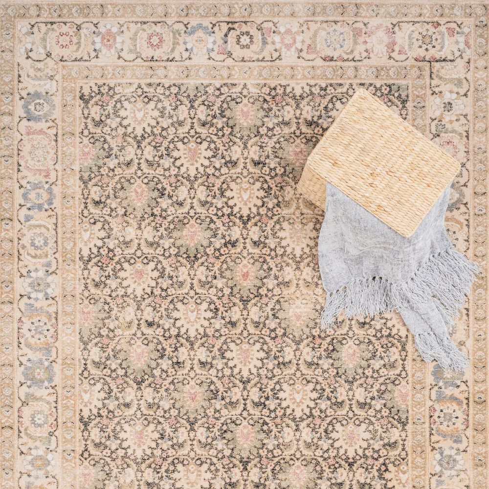 Capel Avery Keshan 3401RS03110506350 3&#39; 11&quot; x 5&#39; 6&quot; Onyx Cream Area Rug, , large