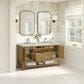 James Martin Vanities Breckenridge 60" Double Bathroom Vanity in Light Natural Oak with 3 cm Victorian Silver Quartz Top and Rectangular Sinks, , large