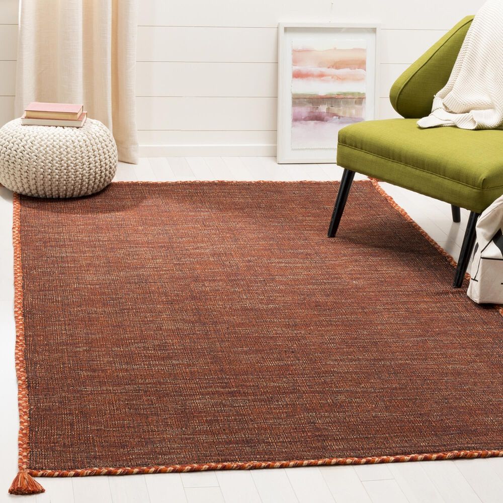 Safavieh Montauk 5&#39; x 8&#39; Orange and Black Area Rug, , large