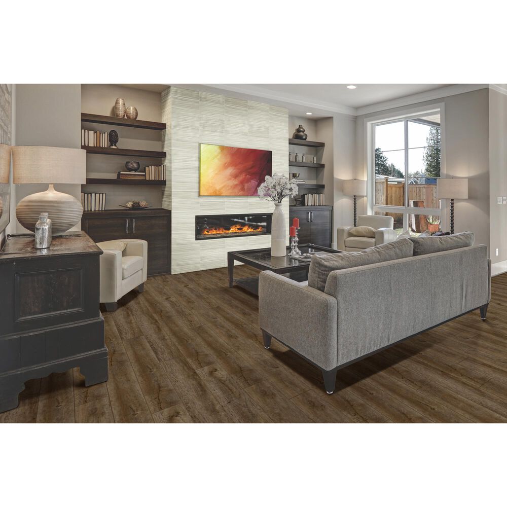 Happy Feet International Stone Elegance II Colonial Pecan 7.25&quot; x 48&quot; Luxury Vinyl Plank, , large