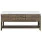 Lexora Home Norwalk 80" Double Bathroom Vanity in Grey Oak with White Cultured Marble Top  and Rectangle Sink, , large