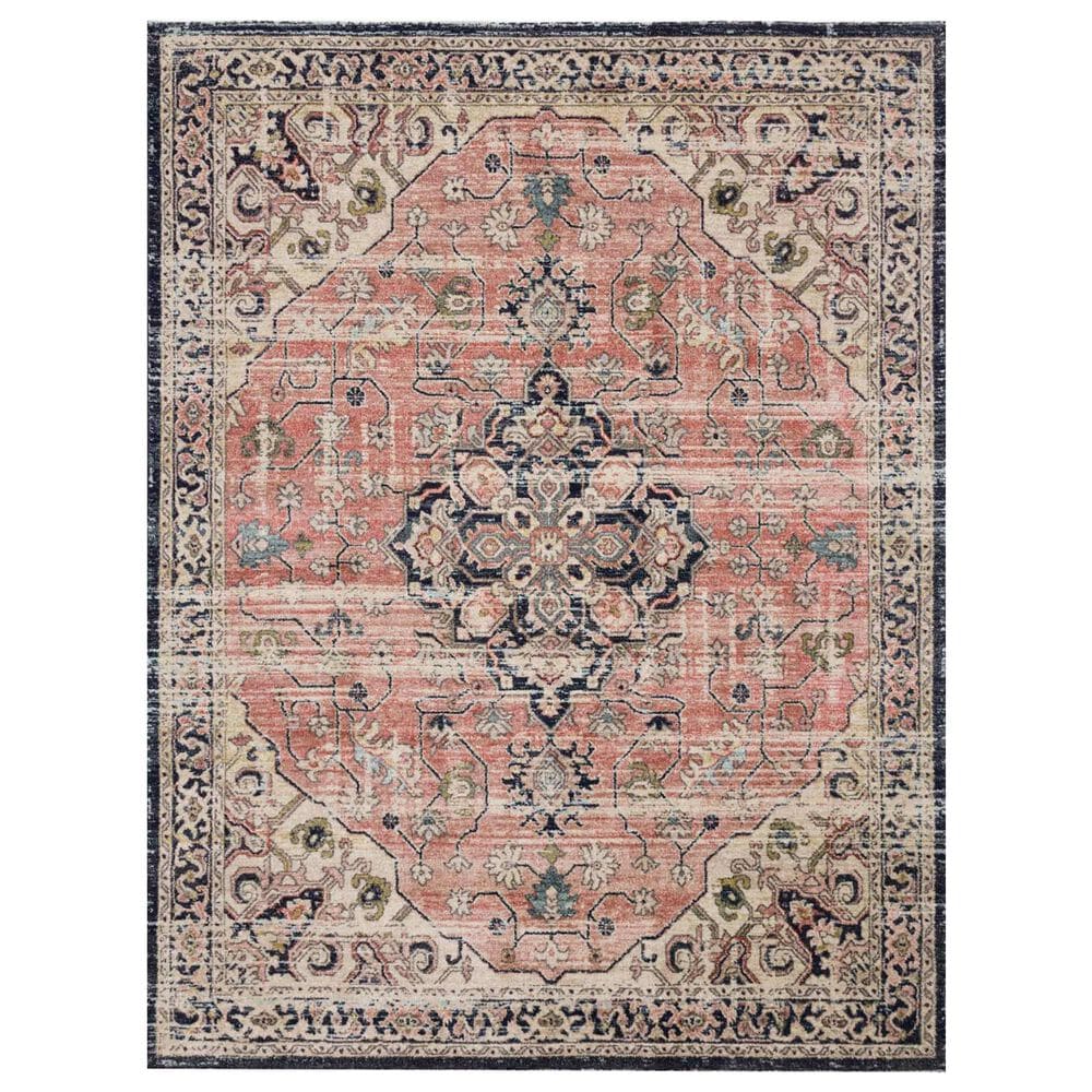 Magnolia Home Graham GRA-06 9"6" x 12"6" Coral and Navy Area Rug, , large
