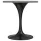 Leisuremod LeisureMod Verve Collection 27 Round Dining Table, Black Base with Laminated White Marbleized Top, , large